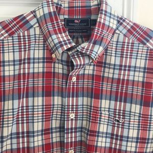 Men’s vineyard vines slim fit tucker shirt size L